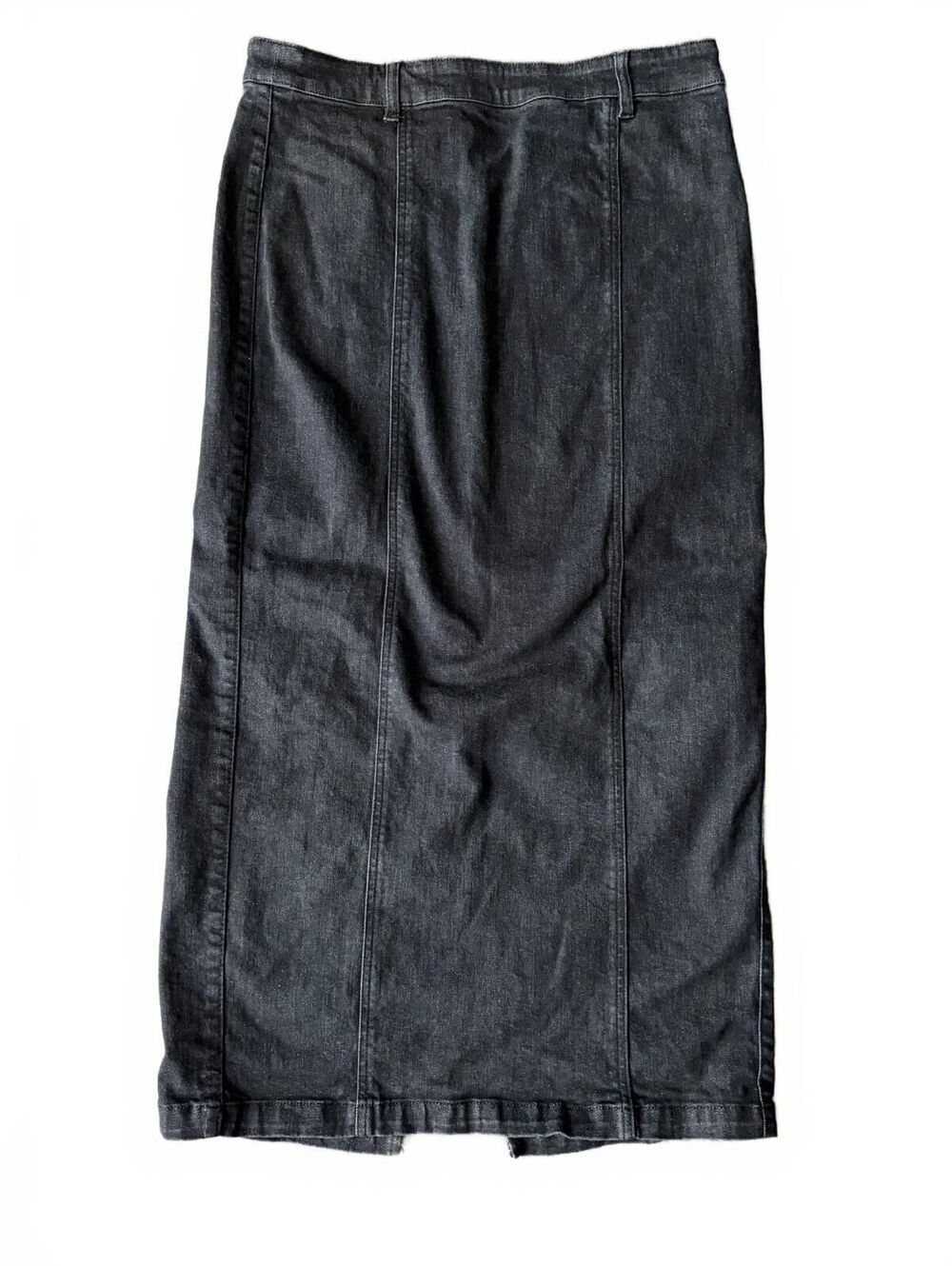 Belle Vere Denim Jean Skirt Medium Black Midi Maxi Casual Streetwear City Chic